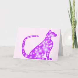 Cartão CrystalKatz roxo estrelado feito sob encomenda