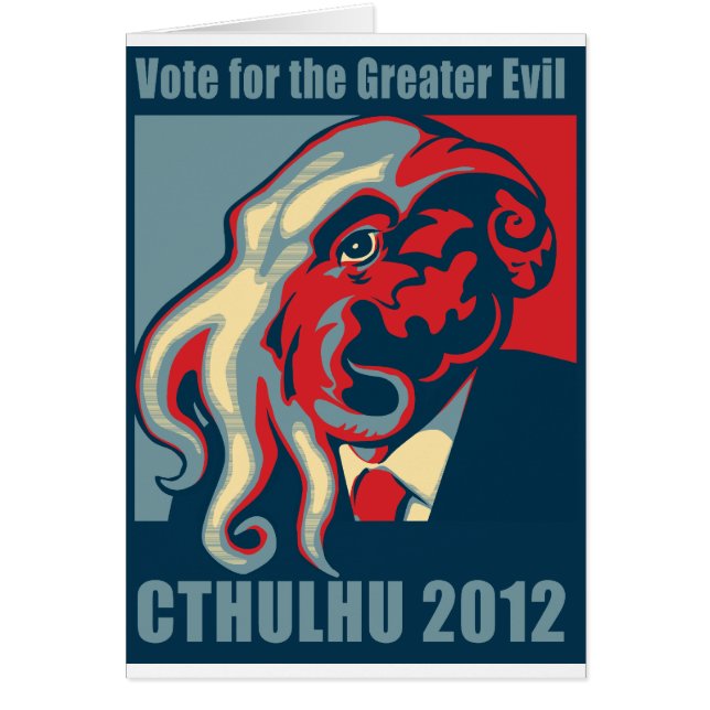 Cartão Cthulhu para o presidente 2012 (Frente)