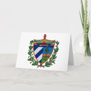 Cartão Cuba Coat of Arms Greeting Card