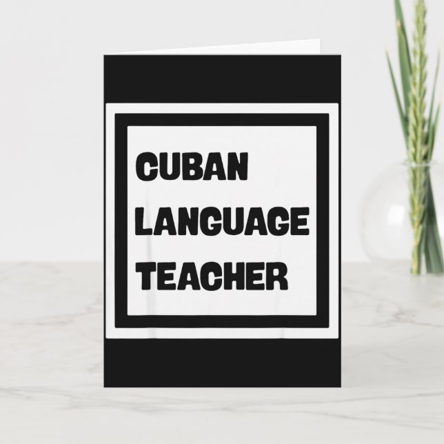 Cartão Cuban Language Teacher  (Frente)