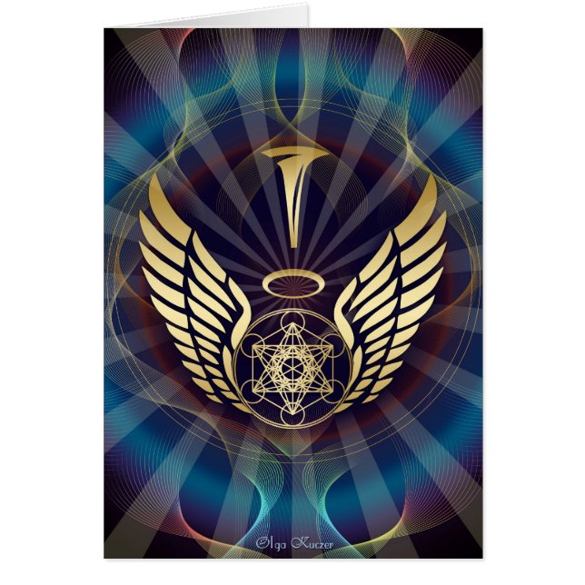 Cartão Cubo Angélico de Merkaba-Metatron (Frente)