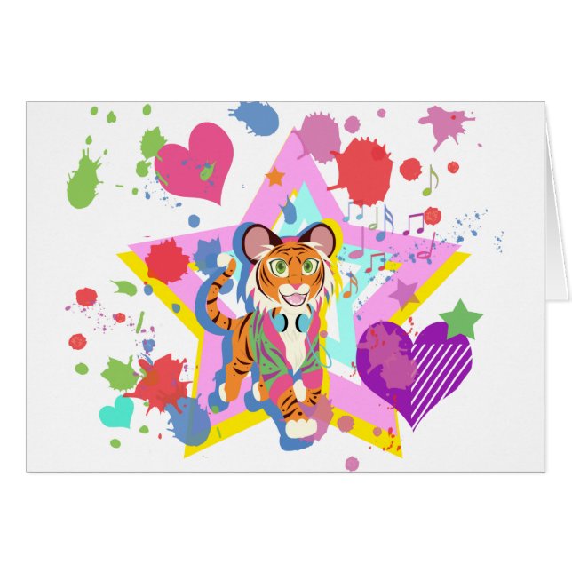 Cartão Cubo Tigre (Frente Horizontal)