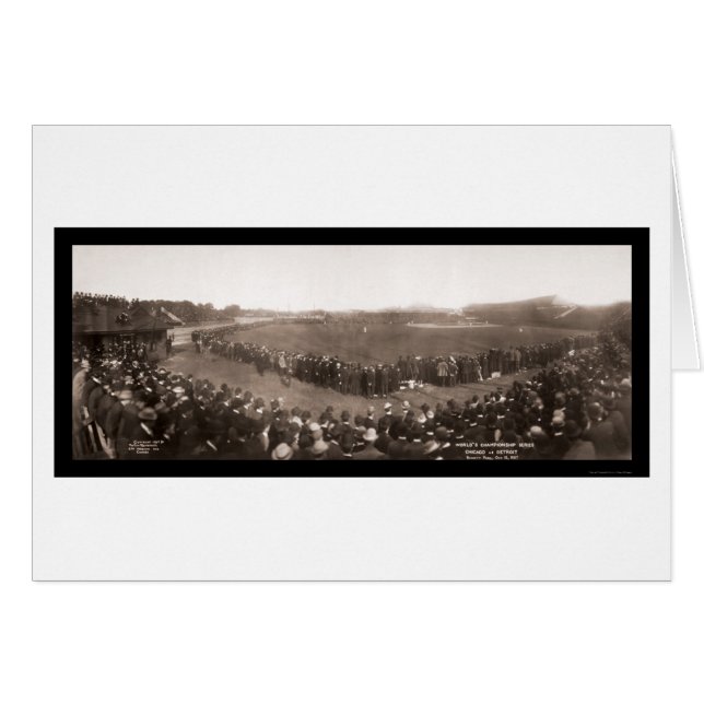 Cartão Cubs Vs Tigers Baseball Foto 1907 (Frente Horizontal)