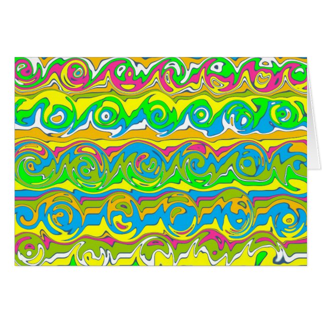 Cartão Cuckoo Abstrato Swirl (Frente Horizontal)