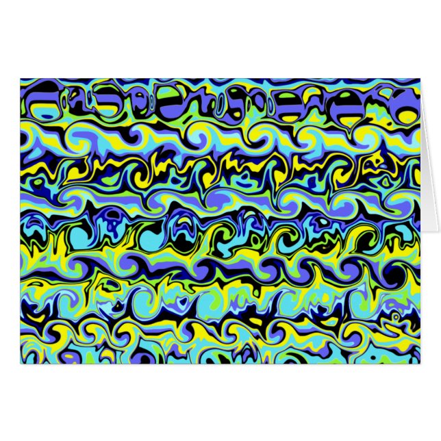 Cartão Cuckoo Abstrato Swirl (Frente Horizontal)