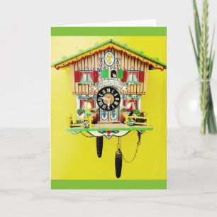 Cartão Cuckoo clock blank greeting card