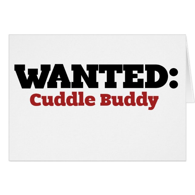 Cartão Cuddle Buddy Queria (Frente Horizontal)