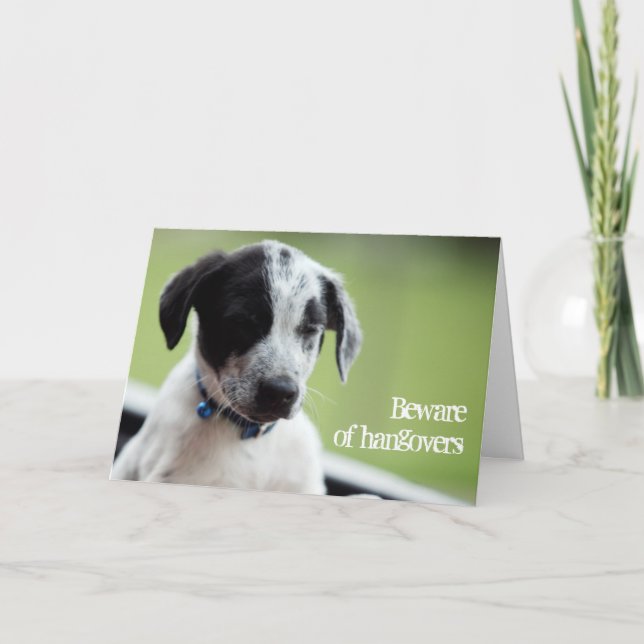 Cartão Cuidado com a ressaca (Frente)
