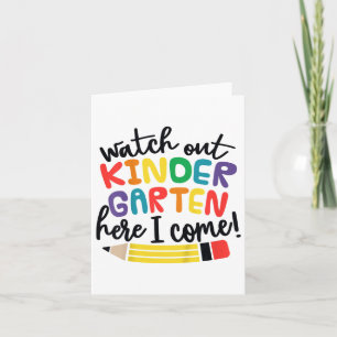 Cartão Cuidado Com O Jardim De Infância Aqui Eu Venho O K