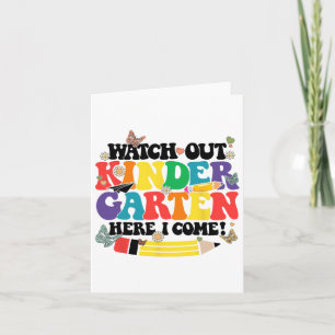 Cartão Cuidado Com O Jardim De Infância Aqui Eu Volto Ao 