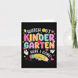 Cartão Cuidado Com O Jardim De Infância Aqui Eu Volto Par