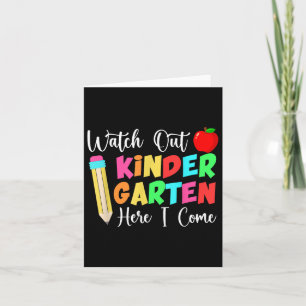 Cartão Cuidado Com O Jardim De Infância Aqui Eu Volto Par