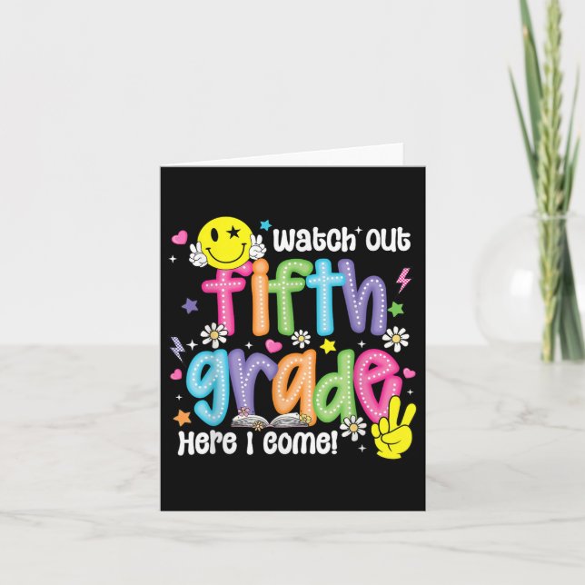 Cartão Cuidado Com O Quinto Grau Aqui Eu Volto Ao 5 (Frente)