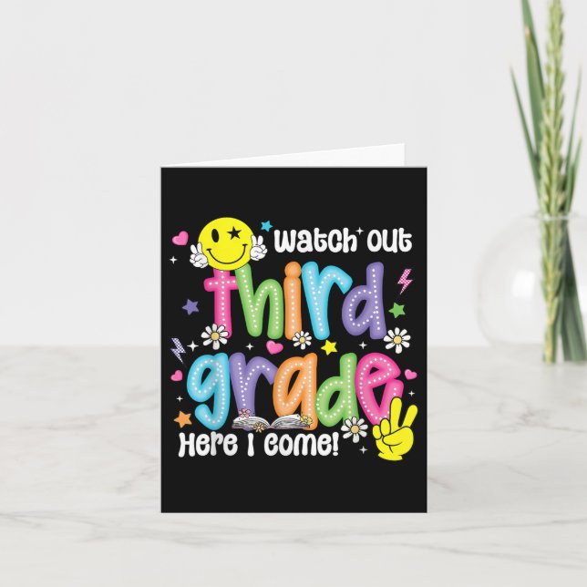 Cartão Cuidado Com O Terceiro Grau Aqui Eu Volto Ao 3º Gr (Frente)