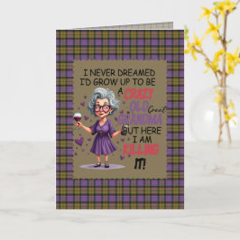 Cartão Culloden Ancient Scottish Tartan Humorous Birthday