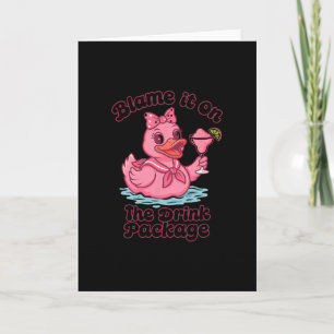 Cartão Culpe O Pacote De Bebidas Férias De Cruzeiro drin