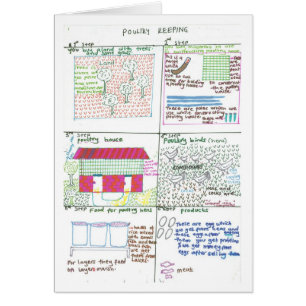 Cartão Cultivo de aves domésticas de Janet