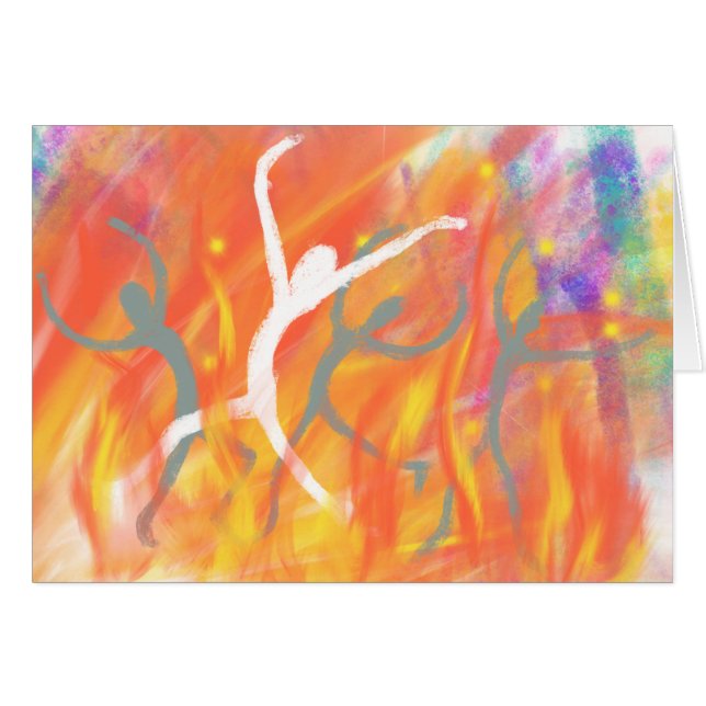 Cartão Culto no Furnace Modern Christian Bíblia Art (Frente Horizontal)