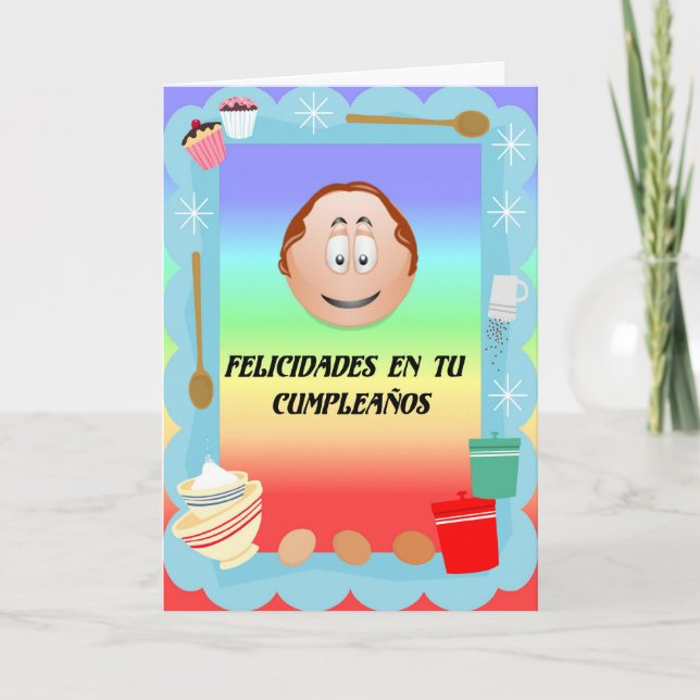 Cartão Cumpleanos do en a Turquia de Felicidades (Frente)