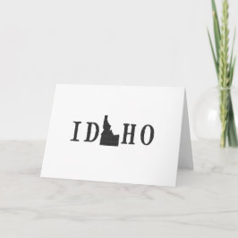 Cartão Cumprimento dado forma da letra de Idaho estado