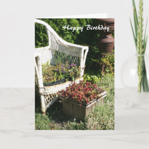 Cartão Cumprimento de aniversário com charme floral count