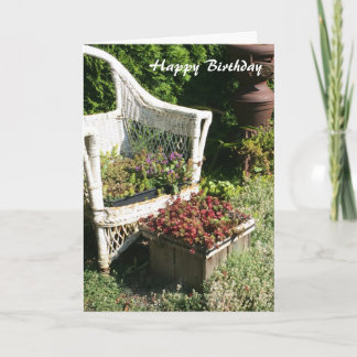 Cartão Cumprimento de aniversário com charme floral count