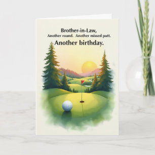 Cartão Cumprimento de Aniversário Engraçado de Golfe para