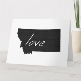 Cartão Cumprimento de Montana do amor grande