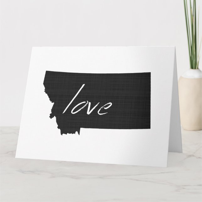 Cartão Cumprimento de Montana do amor grande (Frente)