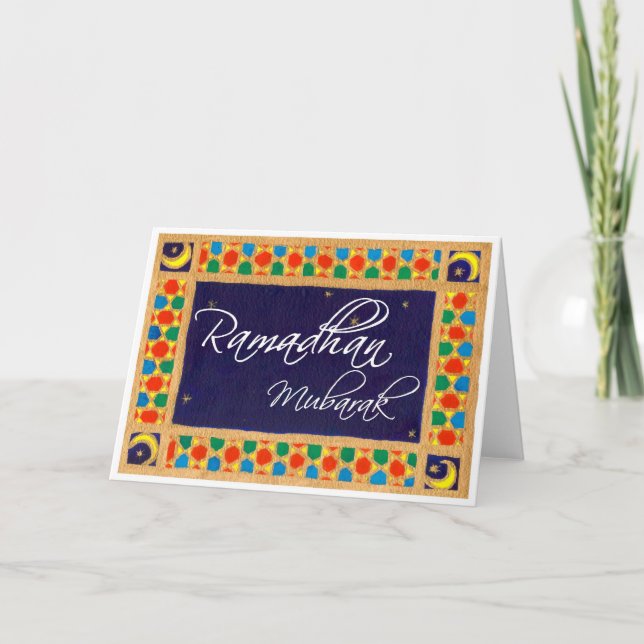 Cartão Cumprimento de Ramadhan Mubarak (Frente)
