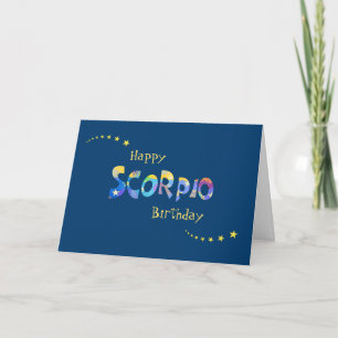 Cartão Cumprimento do aniversário do sinal do zodíaco d