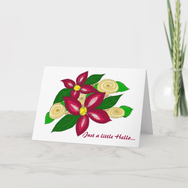 Cartão Cumprimento Floral (Frente)