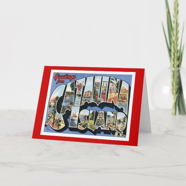 Cartão Cumprimentos da ilha Califórnia de Catalina (Frente)