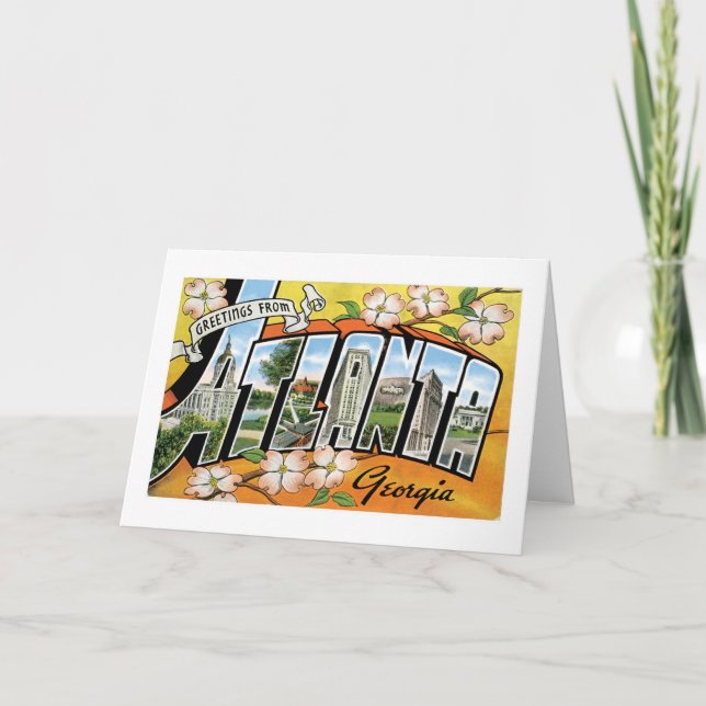 Cartão Cumprimentos de Atlanta, GA! (Frente)