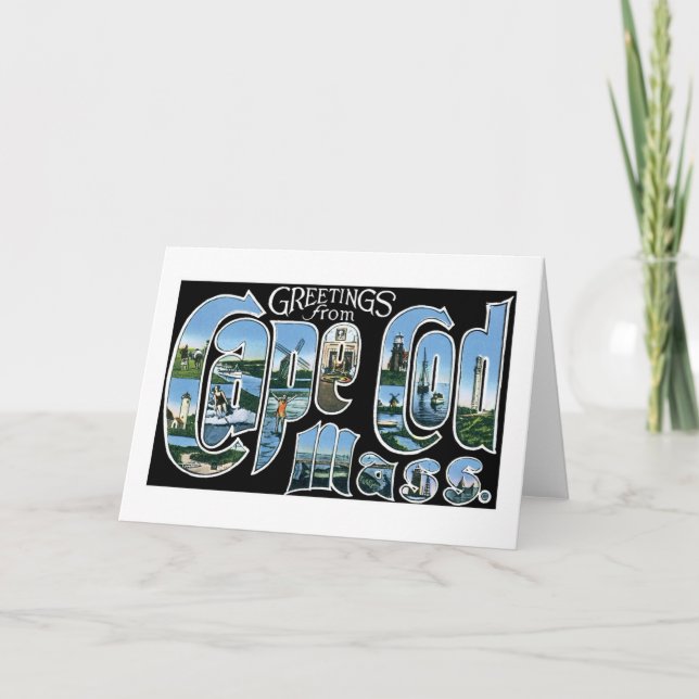 Cartão Cumprimentos de Cape Cod, massa! (Frente)