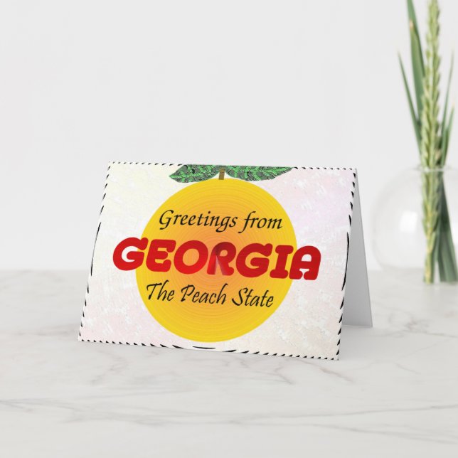 Cartão Cumprimentos de Geórgia (Frente)