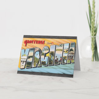 Cartão Cumprimentos de Virgínia, vintage