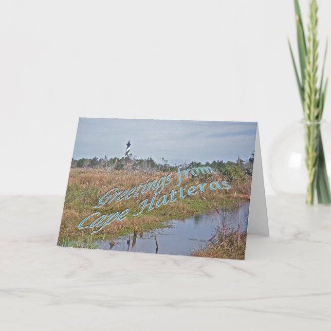 Cartão Cumprimentos do cabo Hatteras OBX (Frente)