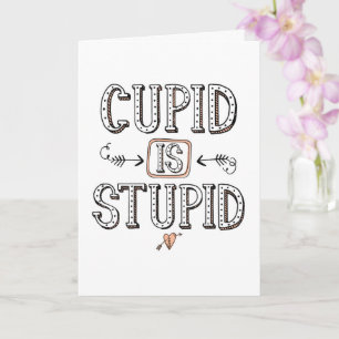 Cartão Cumprimentos do Cupido é Estúpido