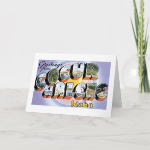 Cartão Cumprimentos do d'Alene de Coeur, Idaho!