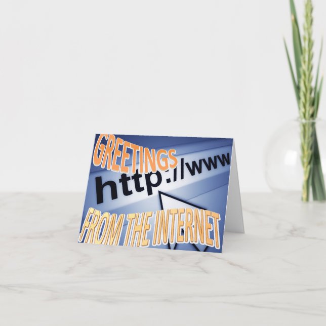 Cartão cumprimentos do Internet (Frente)