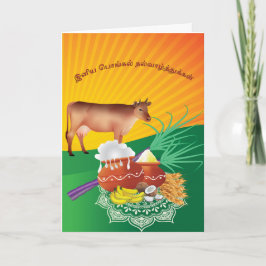 Cartão Cumprimentos felizes de Pongal - GC001