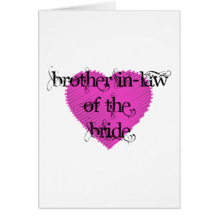 Cartão Cunhado da noiva