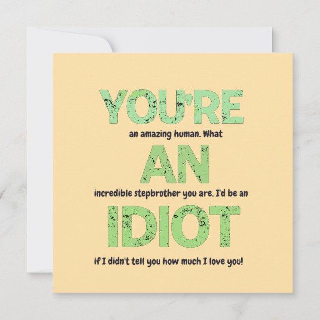 Cartão Cunhado, Você é um Presente Humano Incrível (Frente)