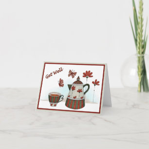 Cartão Cup and Pot - Get Well greeting card