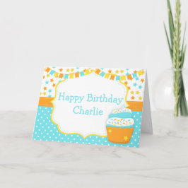 Cartão Cupcake and Sprinkles Birthday Party