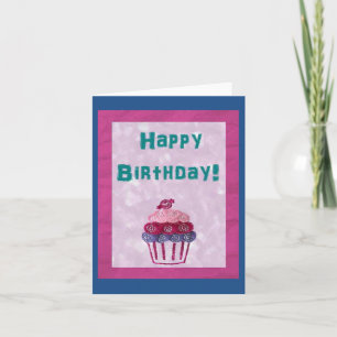 Cartão Cupcake Birthday Card