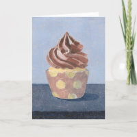 Cartão Cupcake com Bolinhas