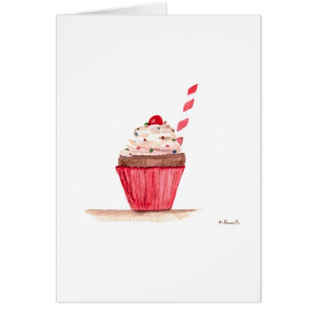 Cartão Cupcake comida (Frente)
