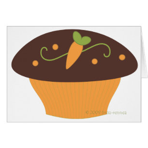 Cartão Cupcake da cenoura